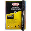 MARCADOR PERMANENTE PUNTA BISELADA NEGRO x12UNI. ARTEL