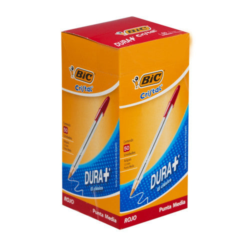 LAPIZ BIC PUNTA MEDIA X50UNIDADES, ROJO