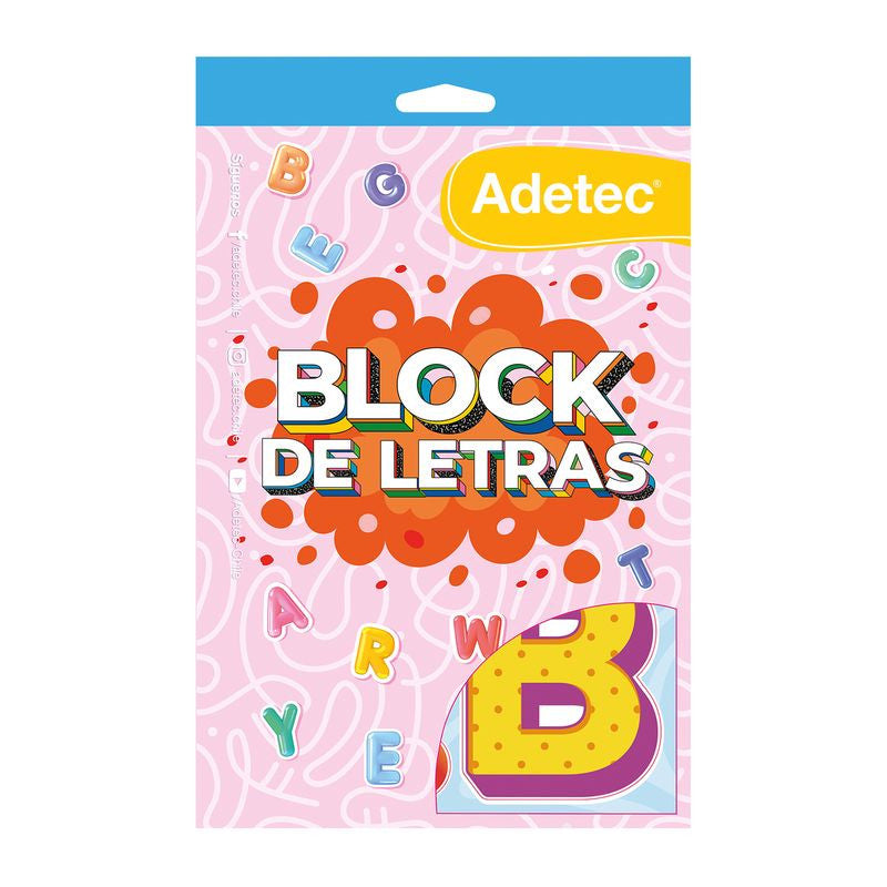 BLOCK DE STICKERS +250 DE LETRAS Y SIMBOLOS