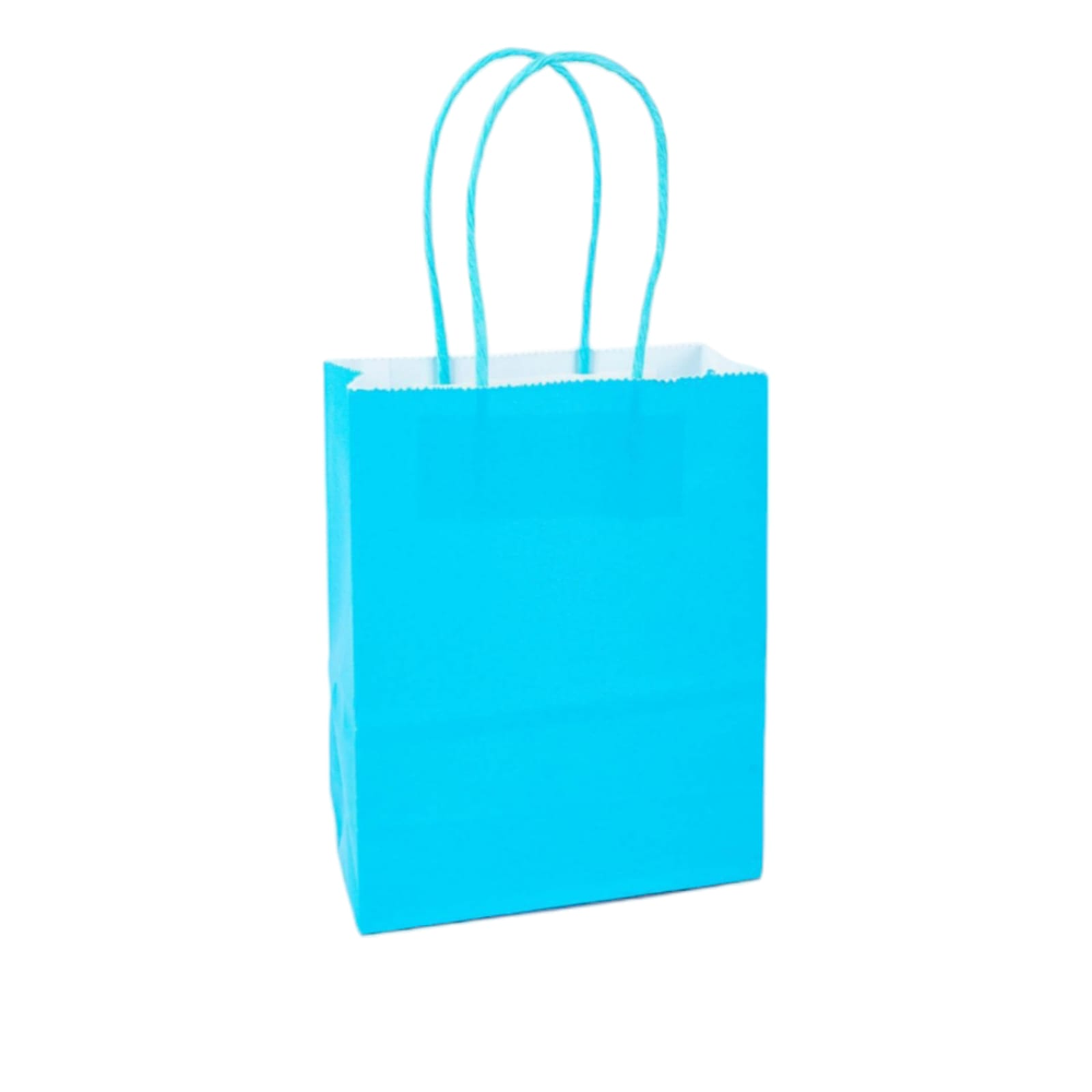 BOLSA DE REGALO KRAFT 12UNI CELESTE