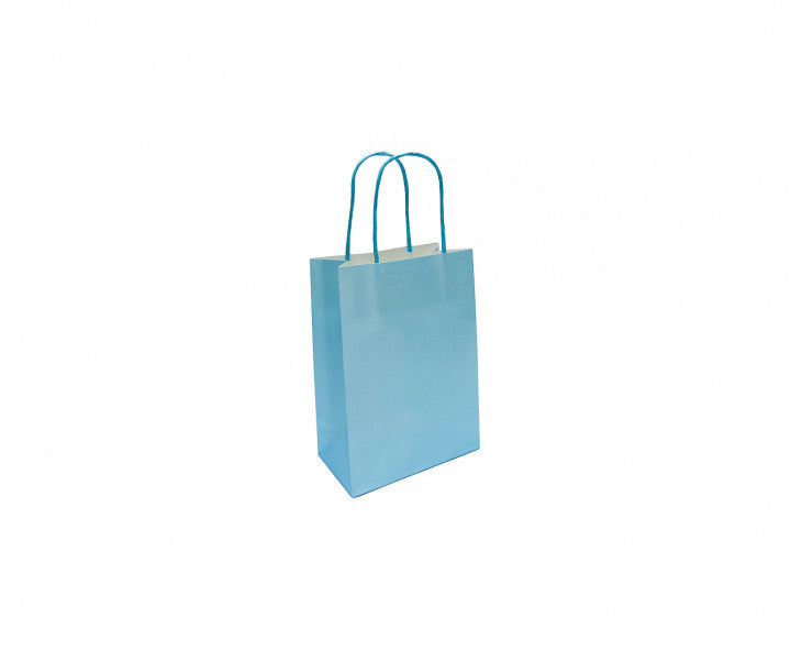 BOLSA DE REGALO KRAFT 12UNI CELESTE PASTEL