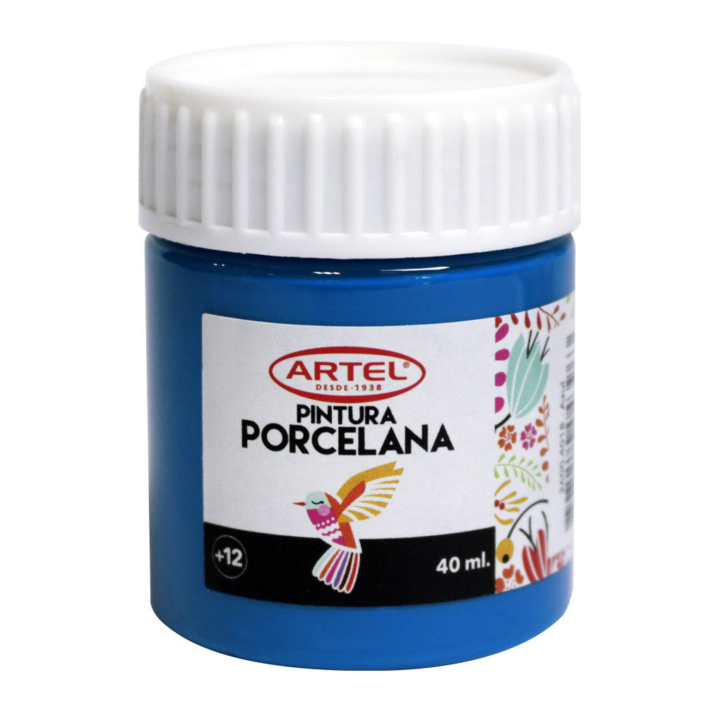 PINTURA PORCELANA AZUL 40ML, ARTEL
