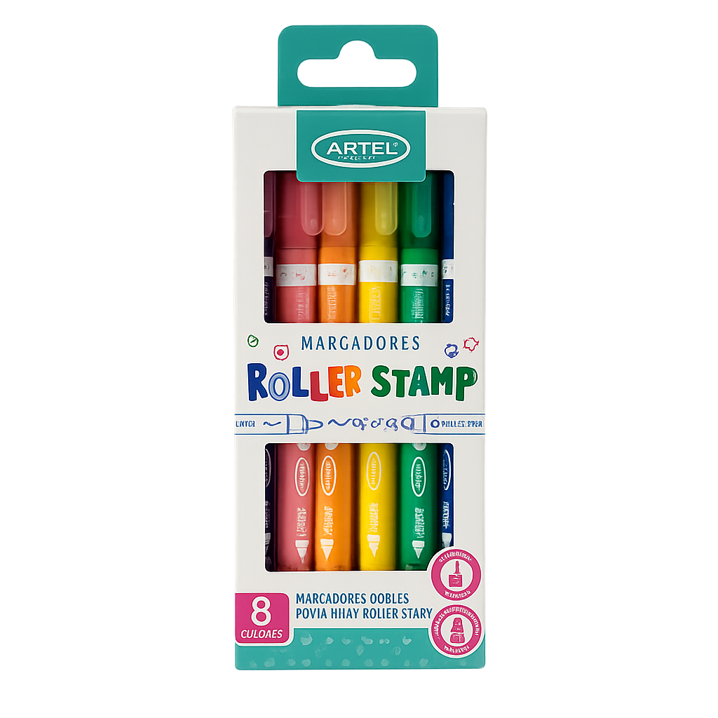 Marcador Roller Stamp 6 Colores, Artel