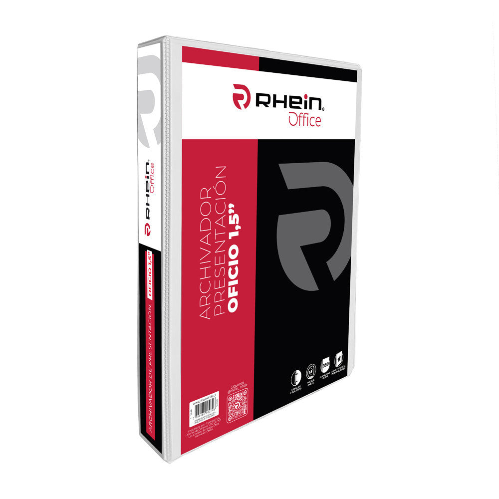 ARCHIVADOR BLANCO OFICIO 1,5" RHEIN