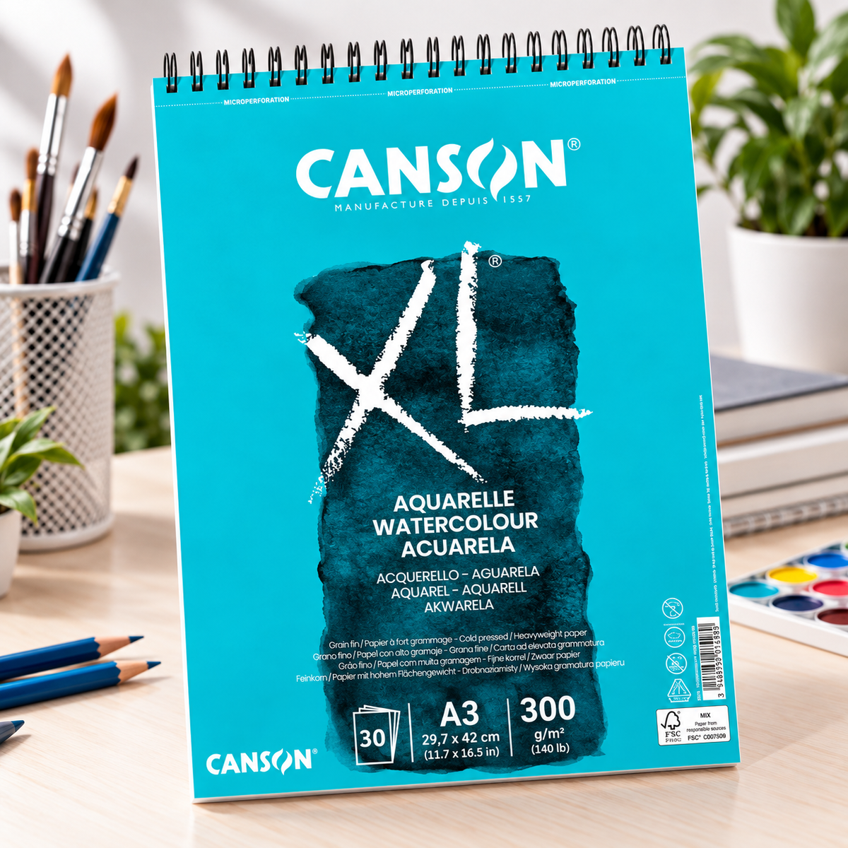Croquera Canson XL Aquarelle Watercolour A3 – 300 g/m²