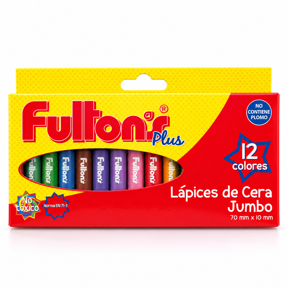 Lápiz de cera Jumbo Fultons 70x10 mm