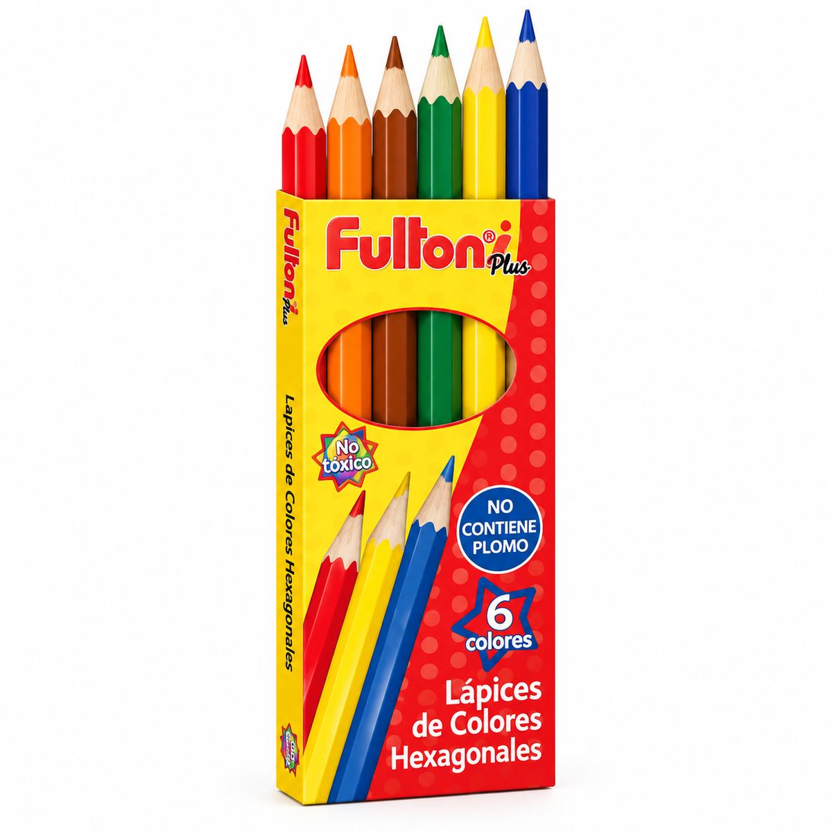Lápices 6 Colores Corto Hexagonales Fultons