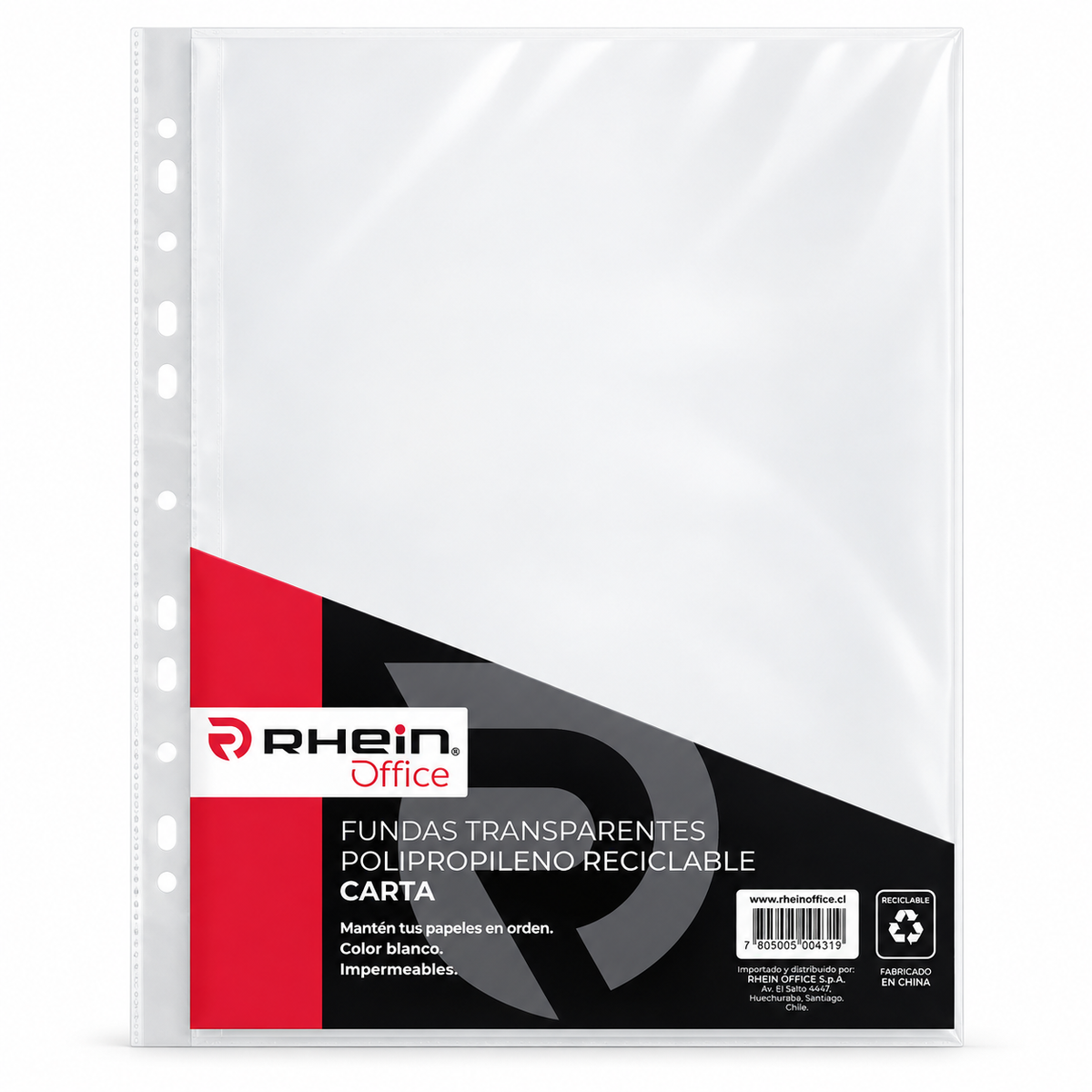 Fundas Transparentes Propileno Reciclable Carta RHEIN