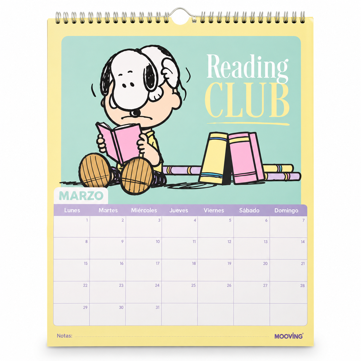 Calendario Mensual 2027 Snoopy