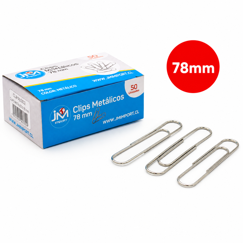 CLIPS METALICOS 78MM x50UNI, JM