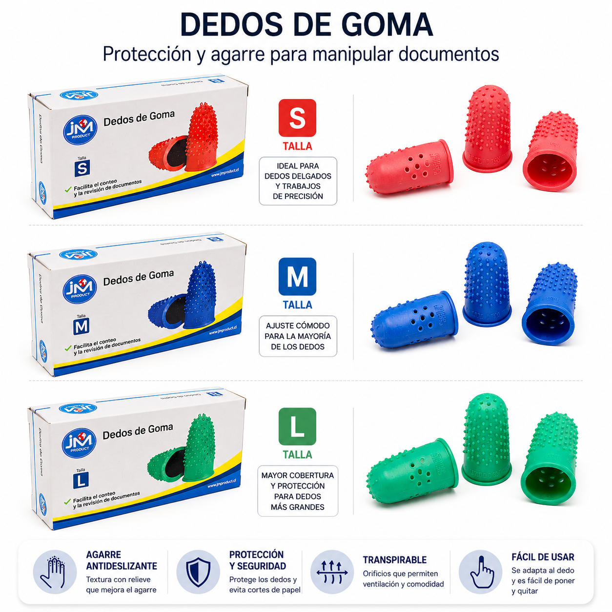 DEDOS DE GOMA 12 UNIDADES JM