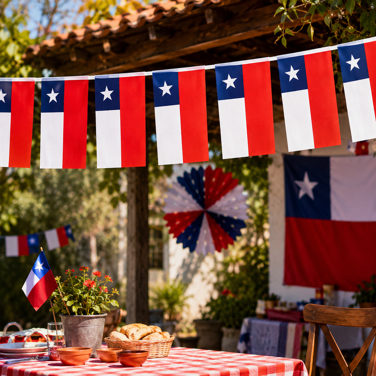 Banderas Chile Plásticos 10m