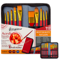 Set de pinceles Acrílicos con estuche