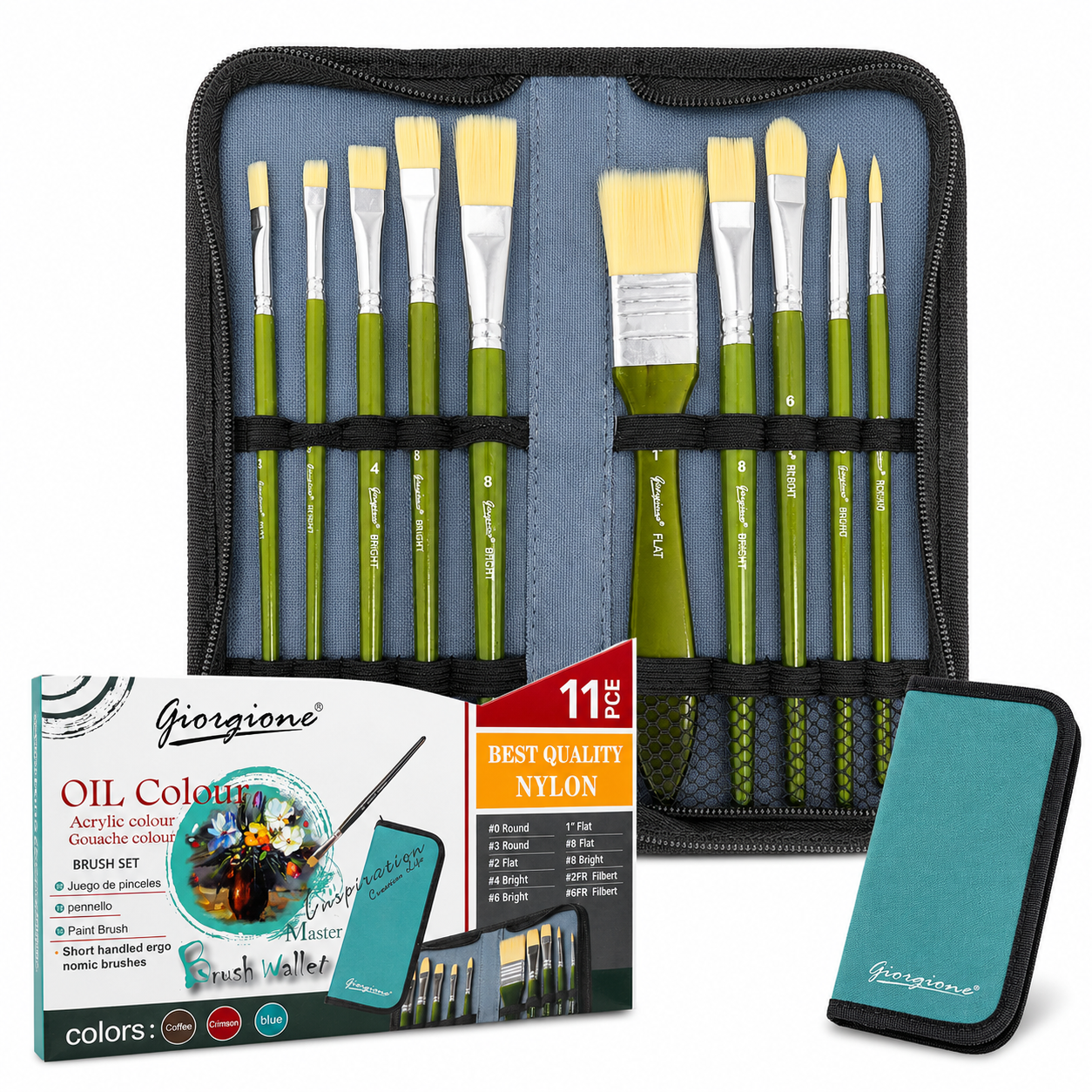 Set de pinceles Oleo con estuche