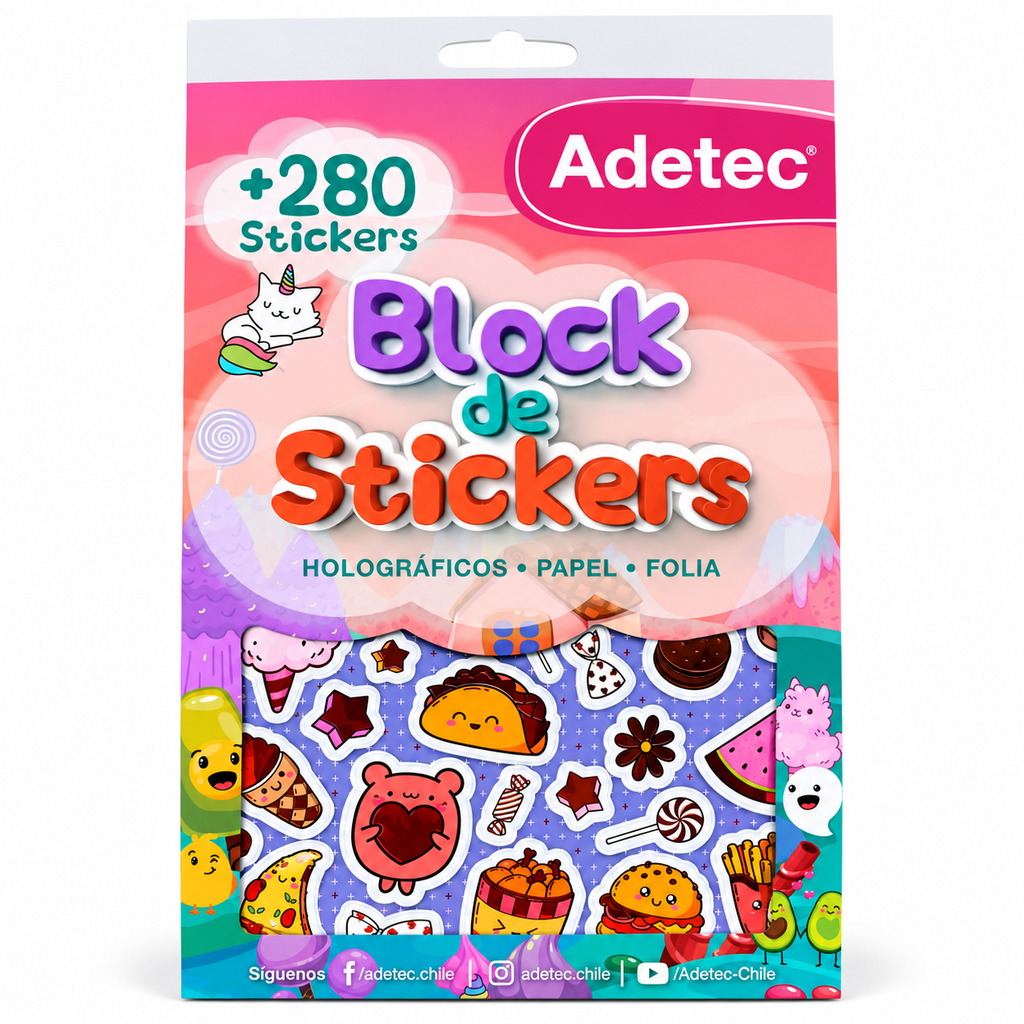 Block de Stickers Holográficos-Papel-Folia