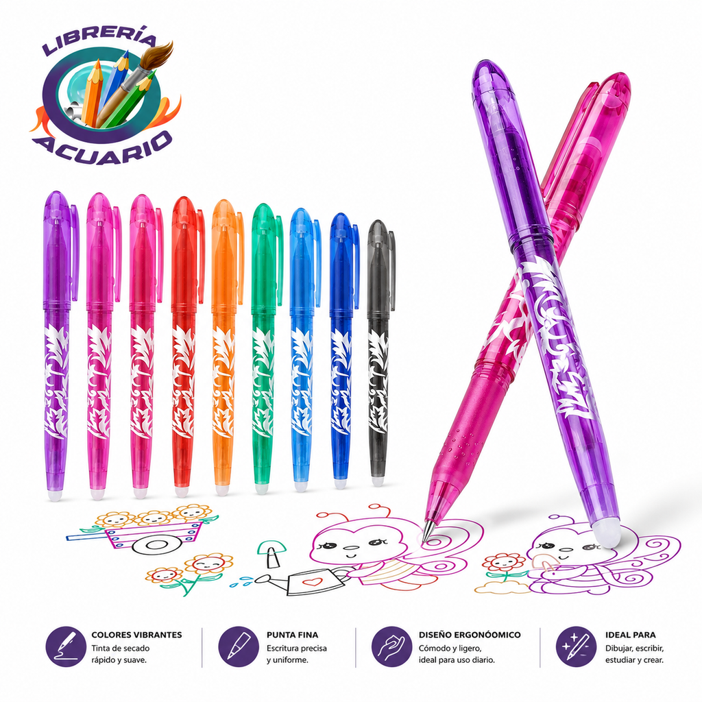 LAPIZ TINTA BORRABLE 10 UNIDADES