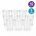 Vasos plásticos transparentes 1000 cc 10 unidades