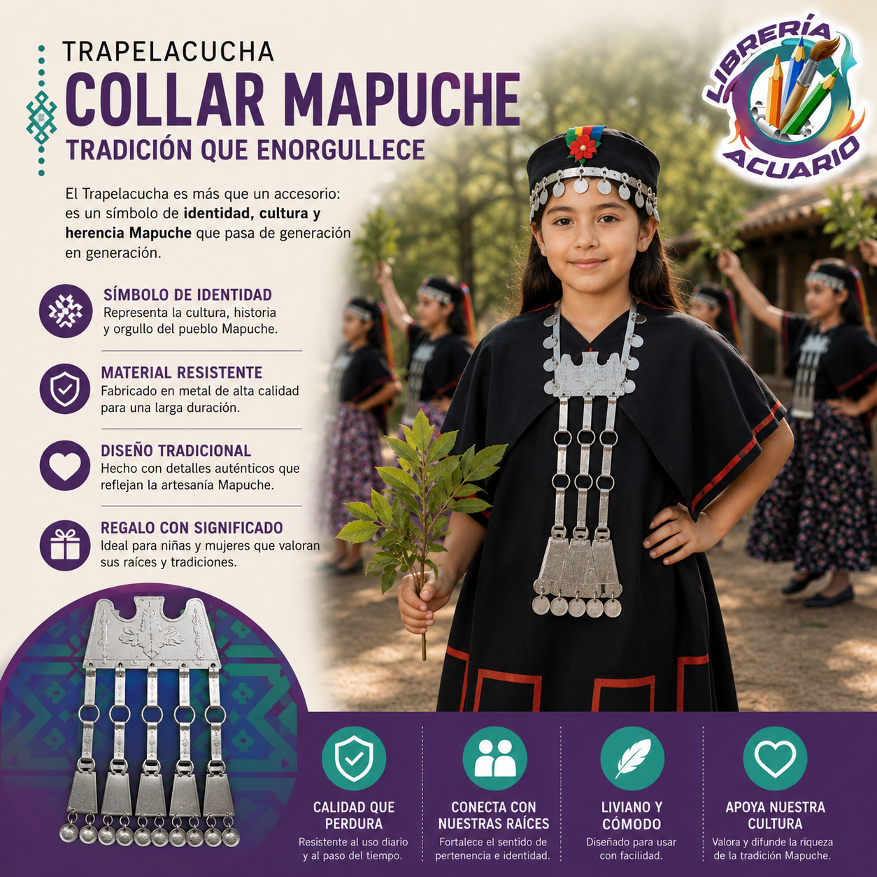 Trapelacucha Collar Mapuche
