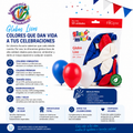 Globo Tricolor Liso 50 Unidades