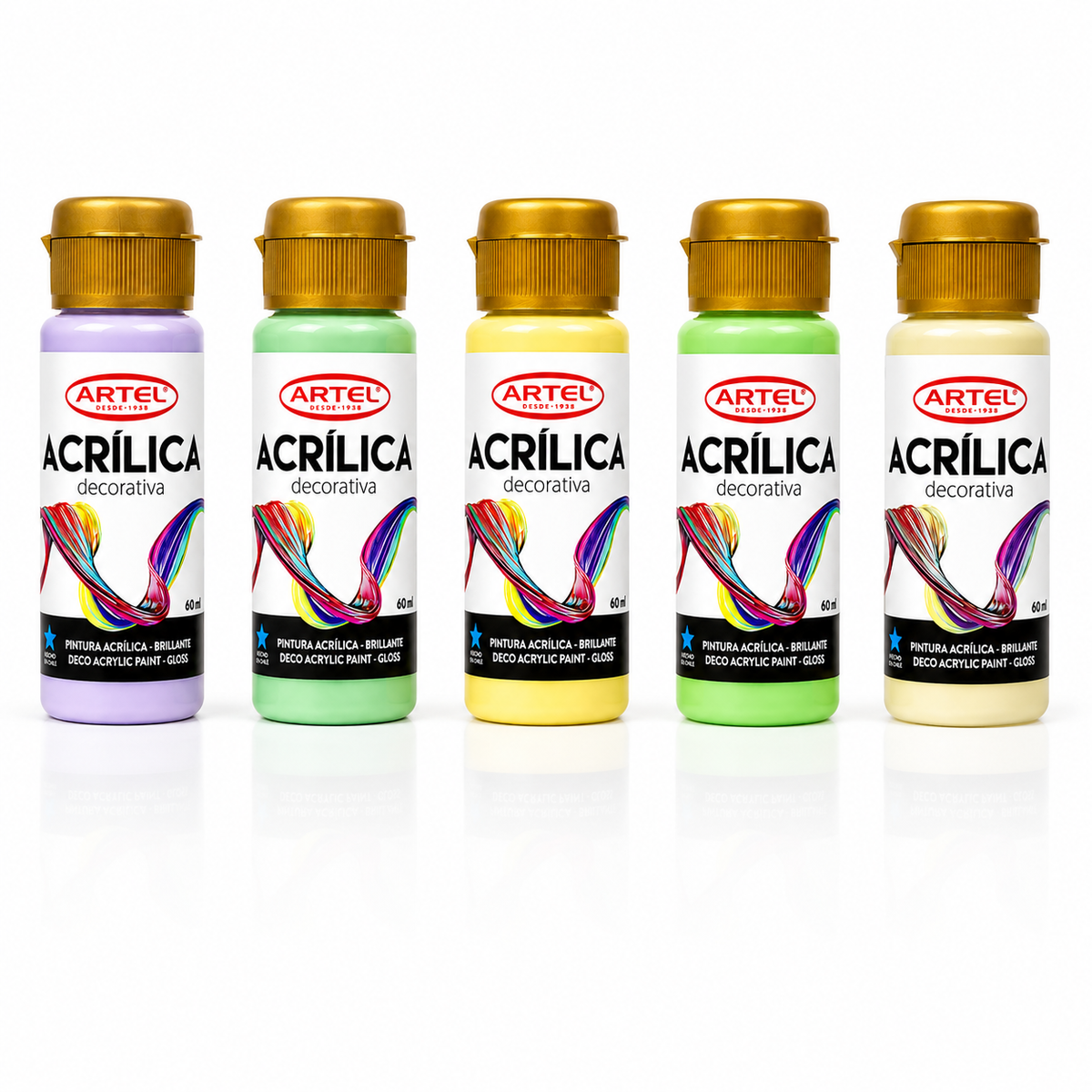 Pintura Acrílica Colores Pastel 60 ml