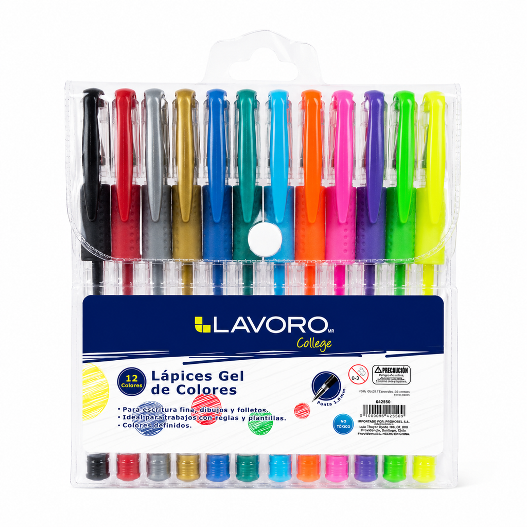 Lápices Gel de Colores Lavoro