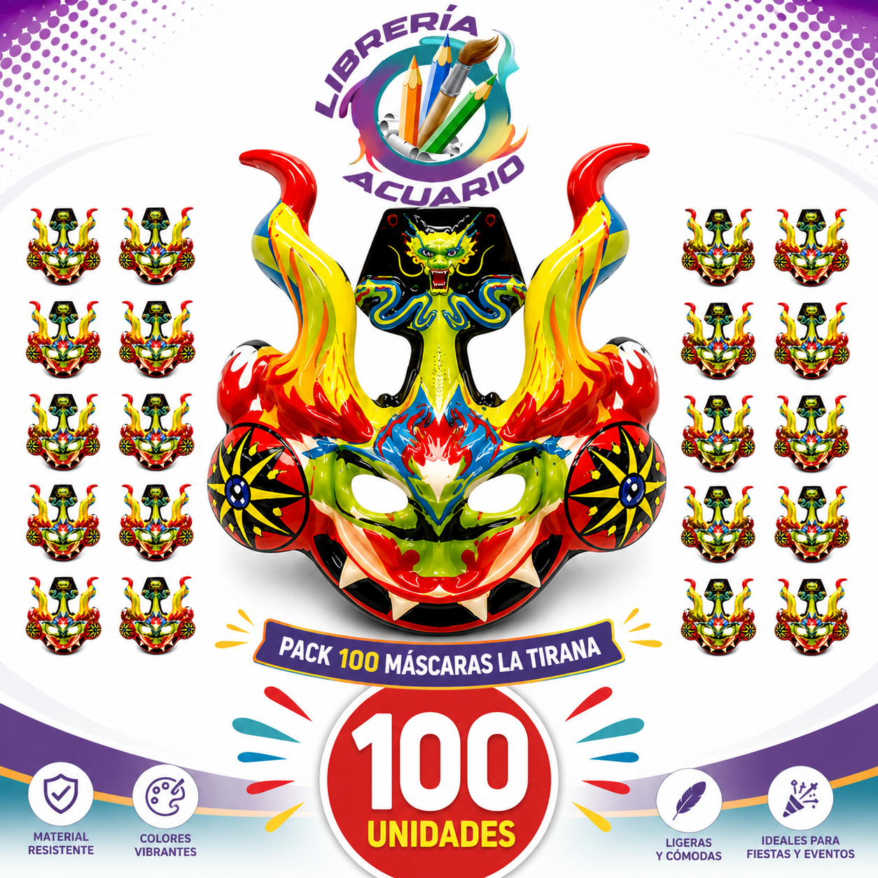 Mascara de la Tirana 100 Unidades