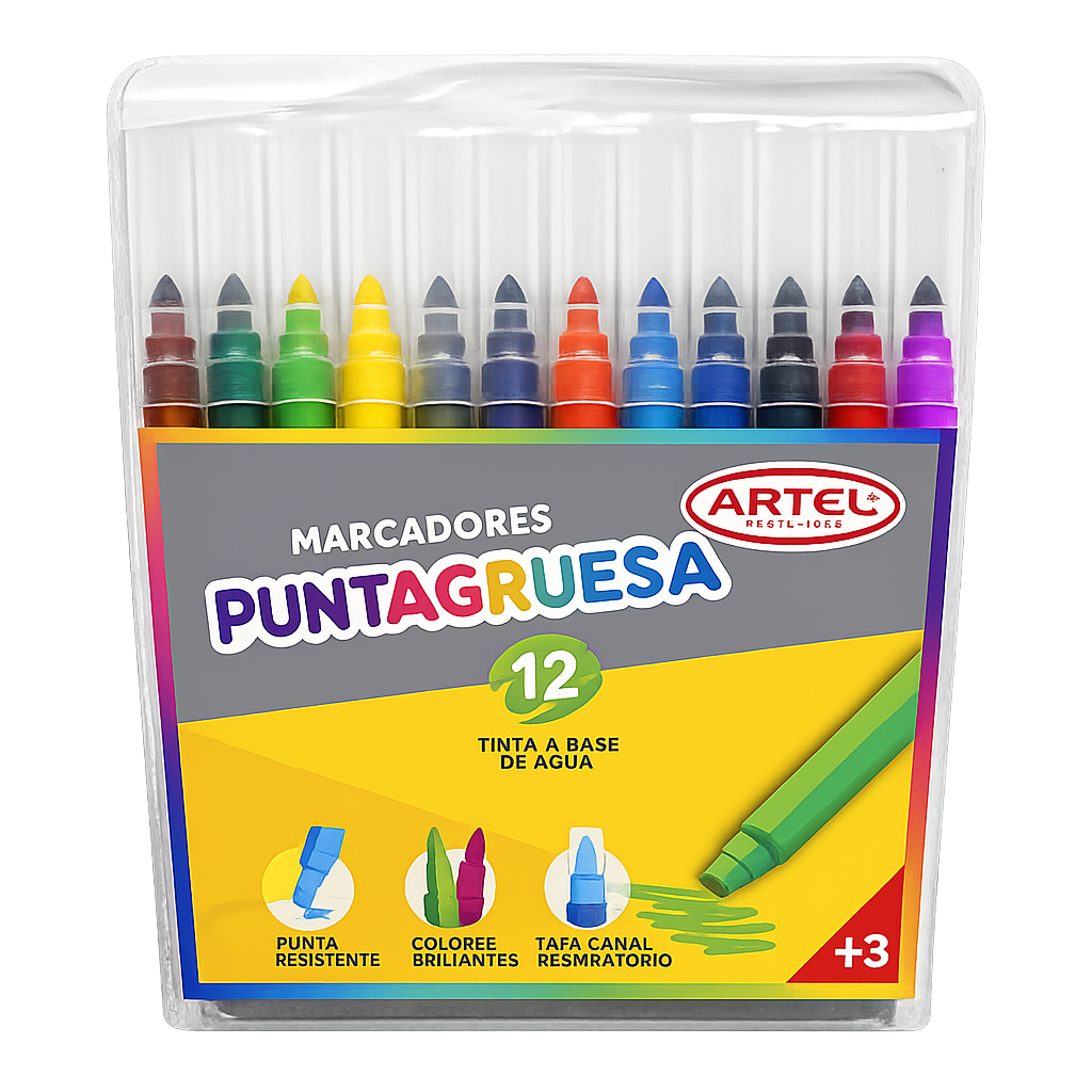 Marcadores Punta Gruesa 12uni Artel