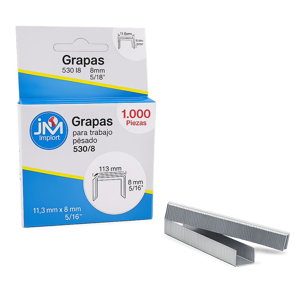 Grapas 530/8 1000un Jm