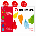 Block de Papel Lustre Rhein 15 Colores 20 Pliegos
