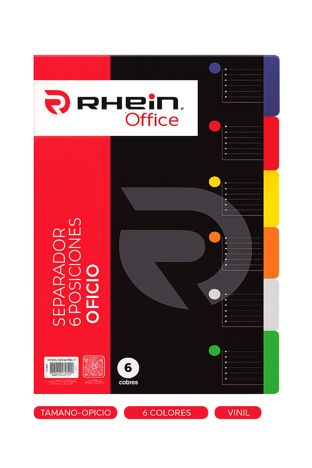 Separador Oficio 6 Posiciones Vinil Rhein