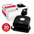 Perforadora Grande Metal 30 Hojas Negra Rhein