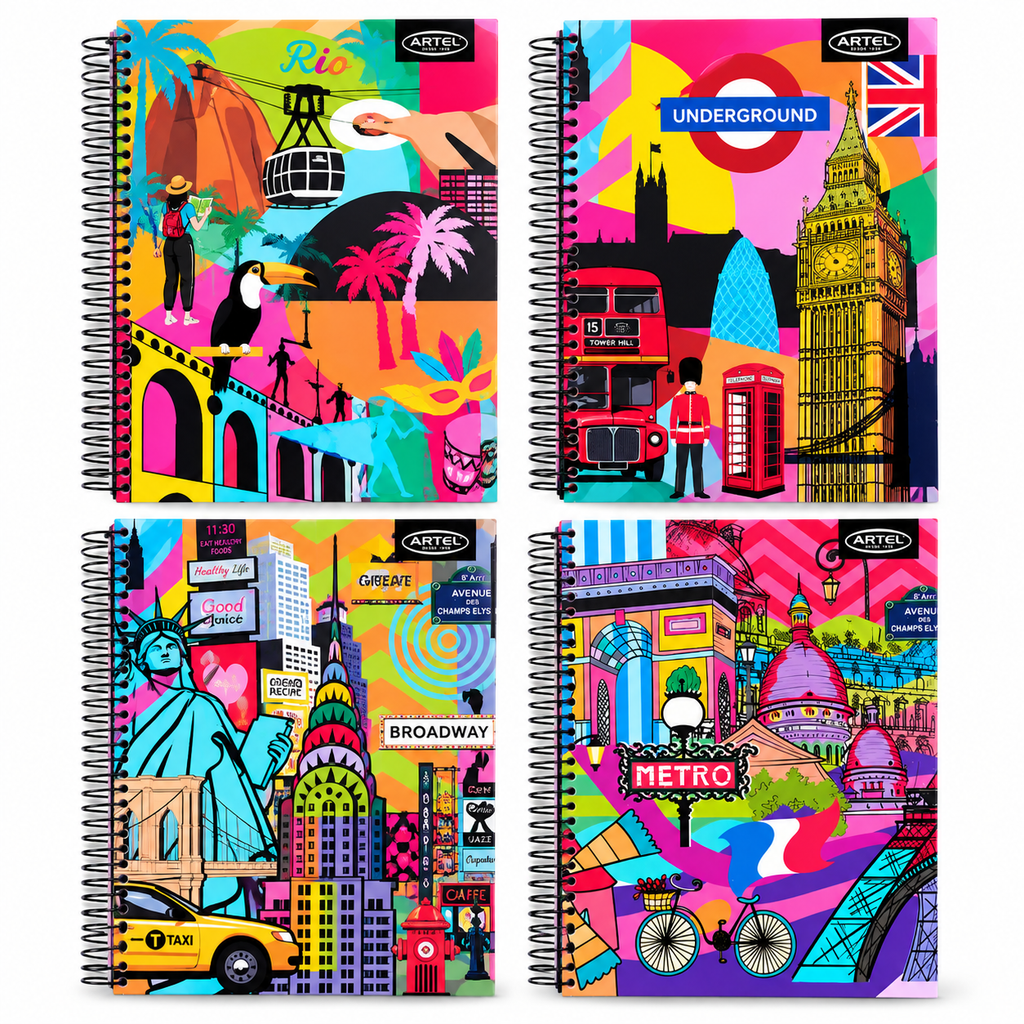Cuaderno Universitario especial Urban Pop ARTEL  150 Hojas