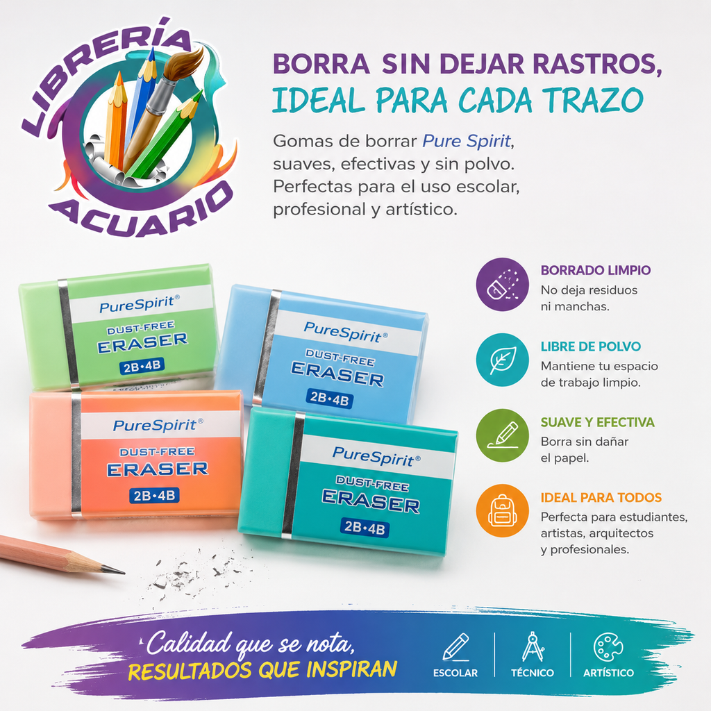 Goma de borrar 4cm 36 Unidades
