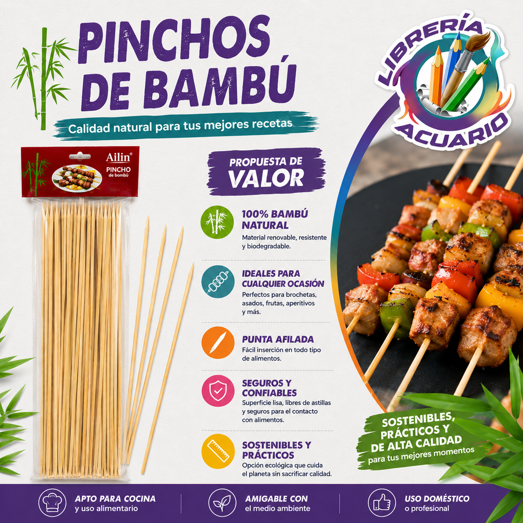 Brocheta 40cm x50uni