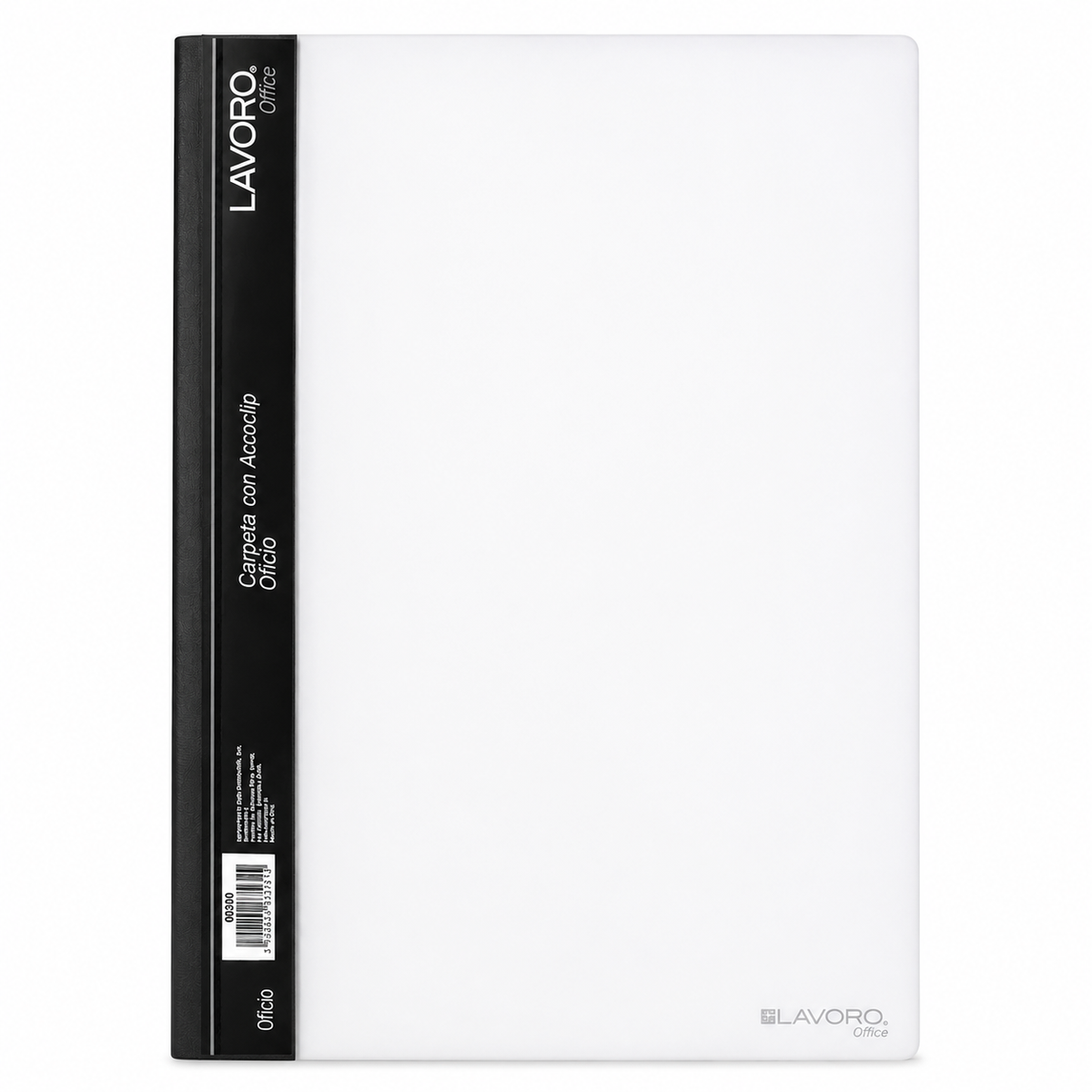 Carpeta C/Accoclip Oficio Negro Con Transparente- LAVORO