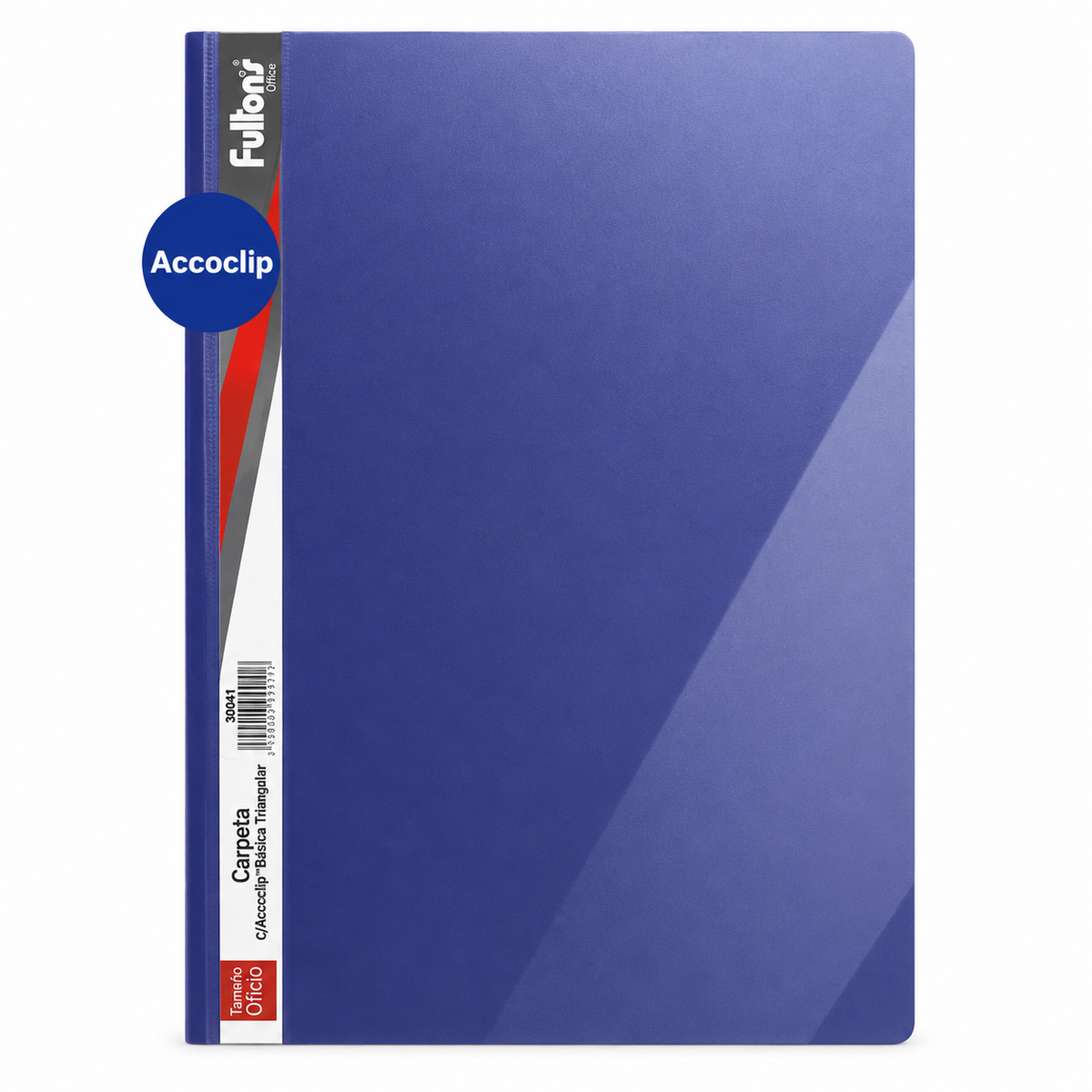 Carpeta con Accoclip Básica Triangular Tamaño Oficio – Azul