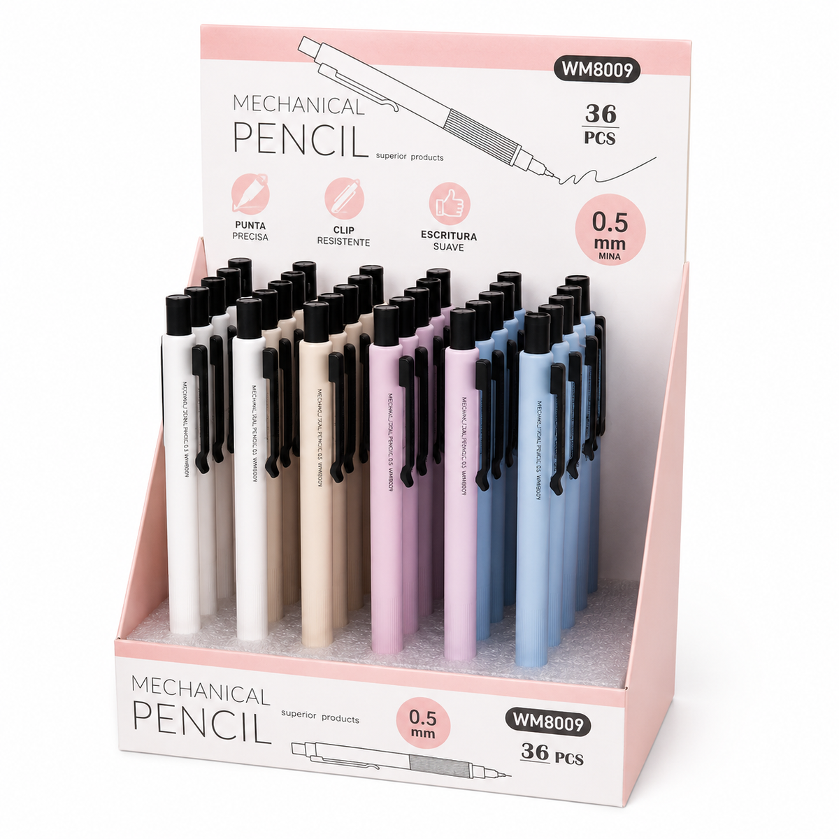 Portamina Pastel Liso 0.5mm - 36 Unidades