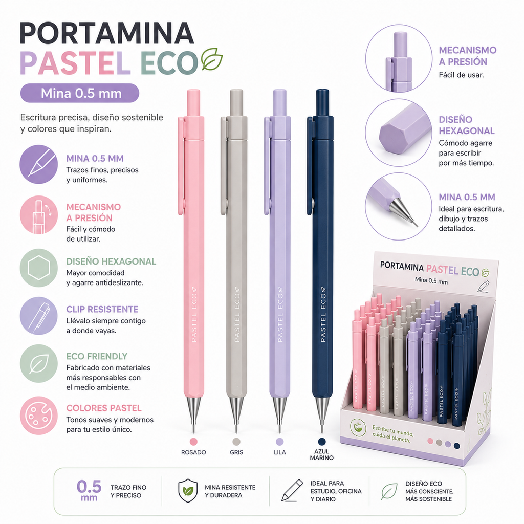 PORTAMINA PASTEL ECO 0.5mm