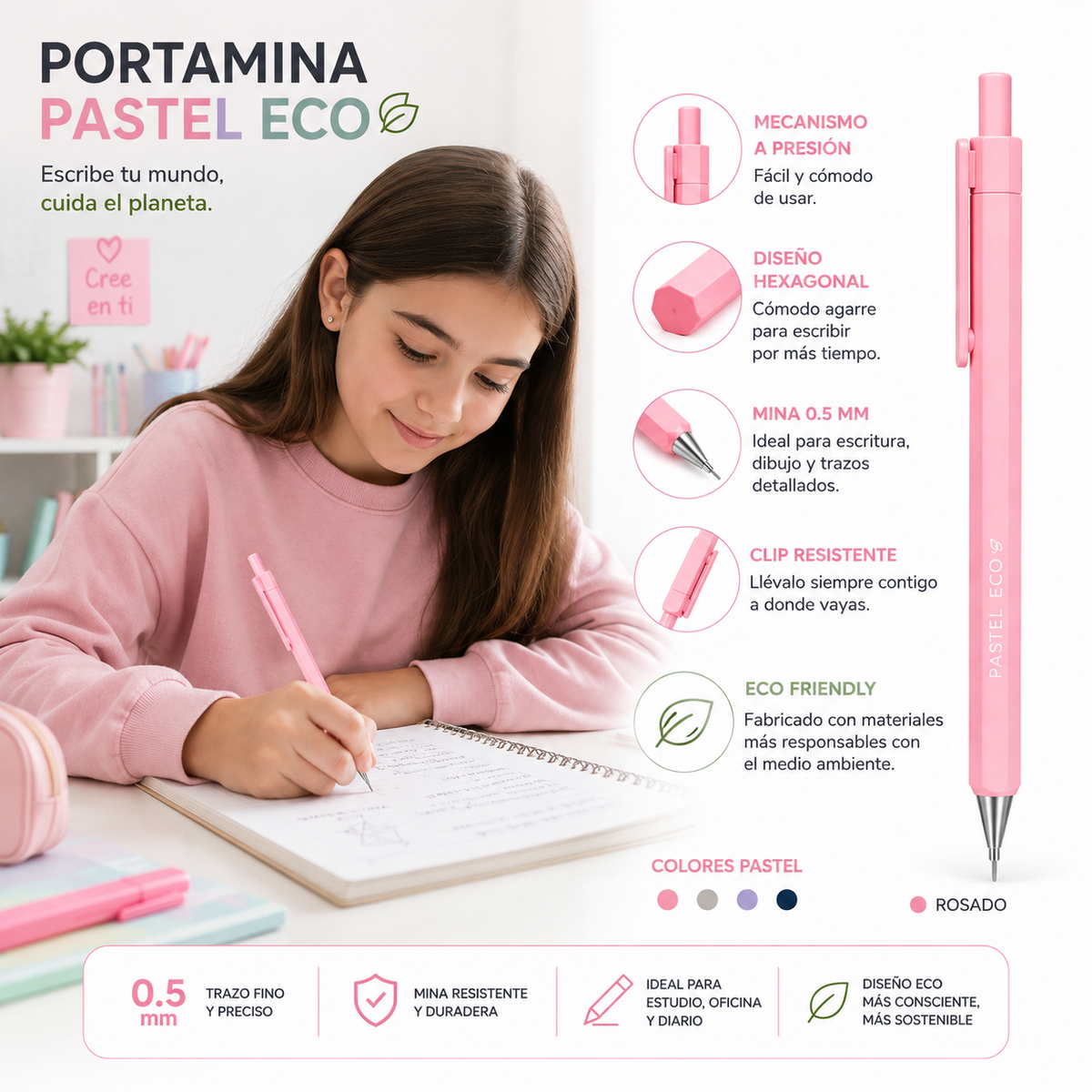 PORTAMINA PASTEL ECO 0.5mm