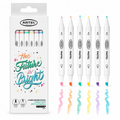 Marcador 6 colores pastel doble punta Artel