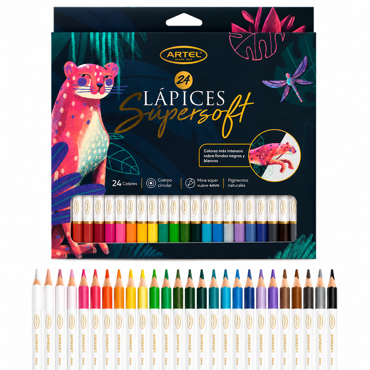 Lápices de 24 colores supersoft Artel