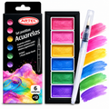 ESTUCHE ACUARELA PASTILLAS 6 COLORES PERLADOS PASTEL, ARTEL