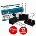 Doble Clips 25mm x12 unidades