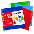 Papel Lustre 24 Hojas 12 Colores RHEIN 10x10 cm