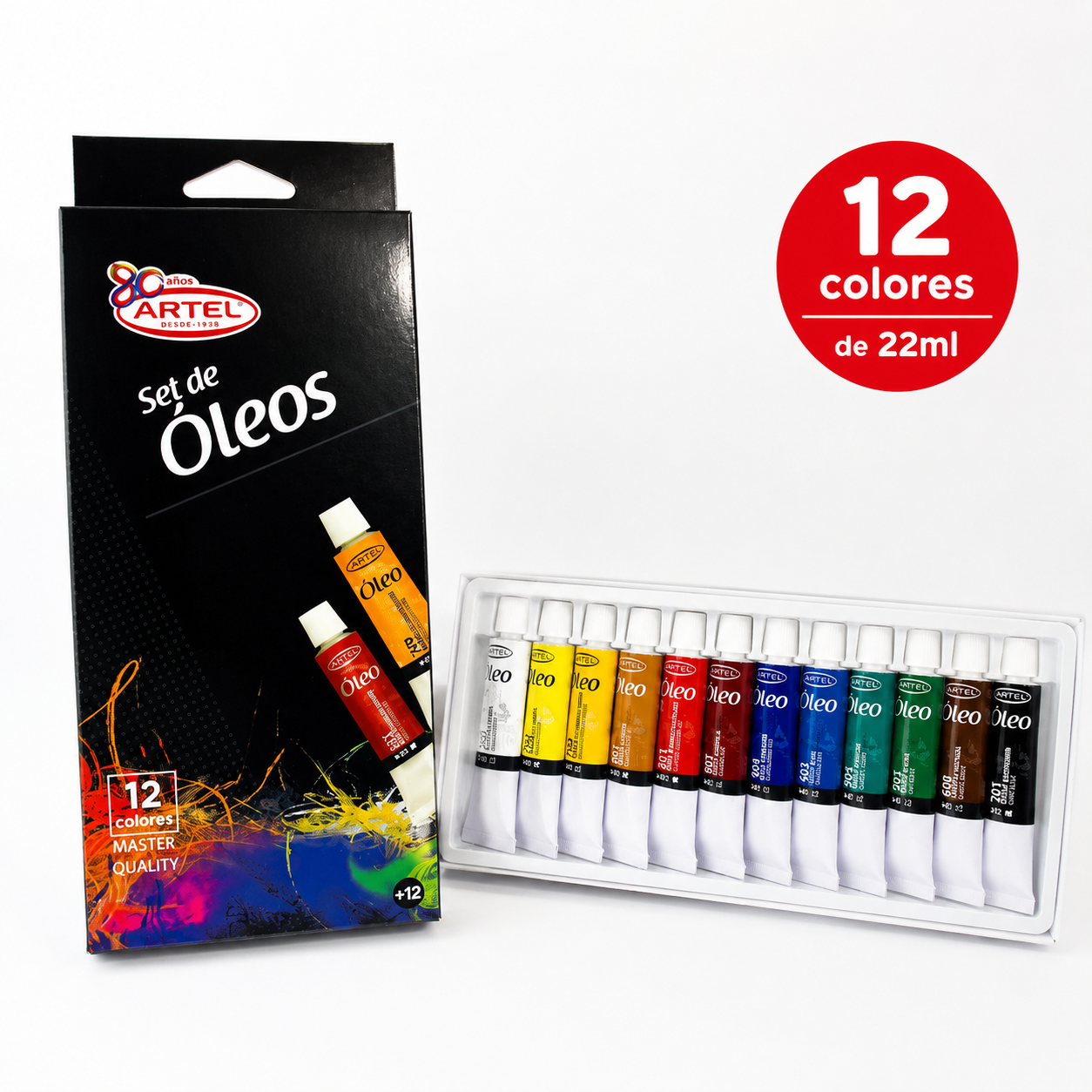 SET DE OLEOS 12 COLORES ARTEL