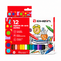 Lápices De Cera Jumbo  RHEIN 12 Colores