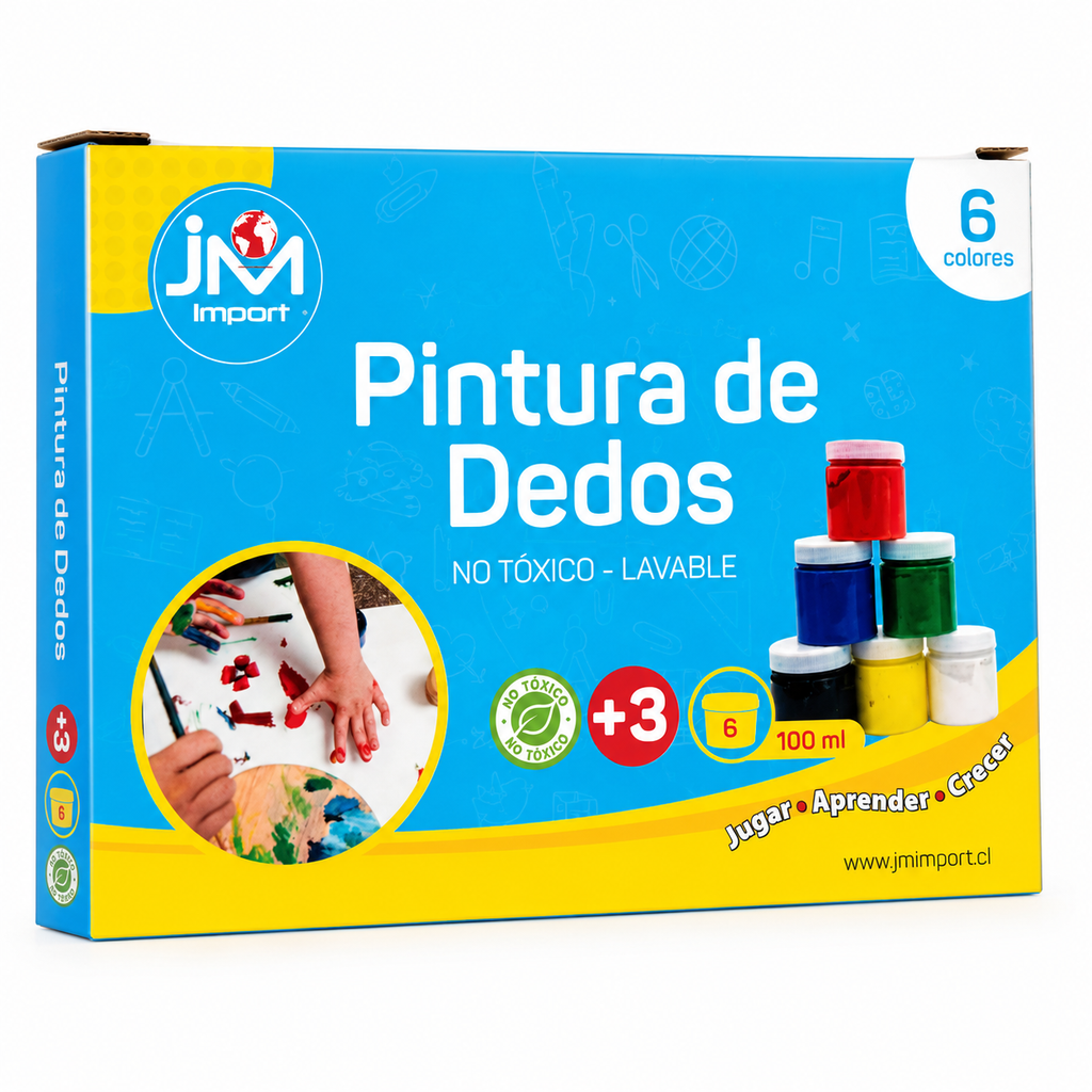 Pintura De Dedos 6 Colores