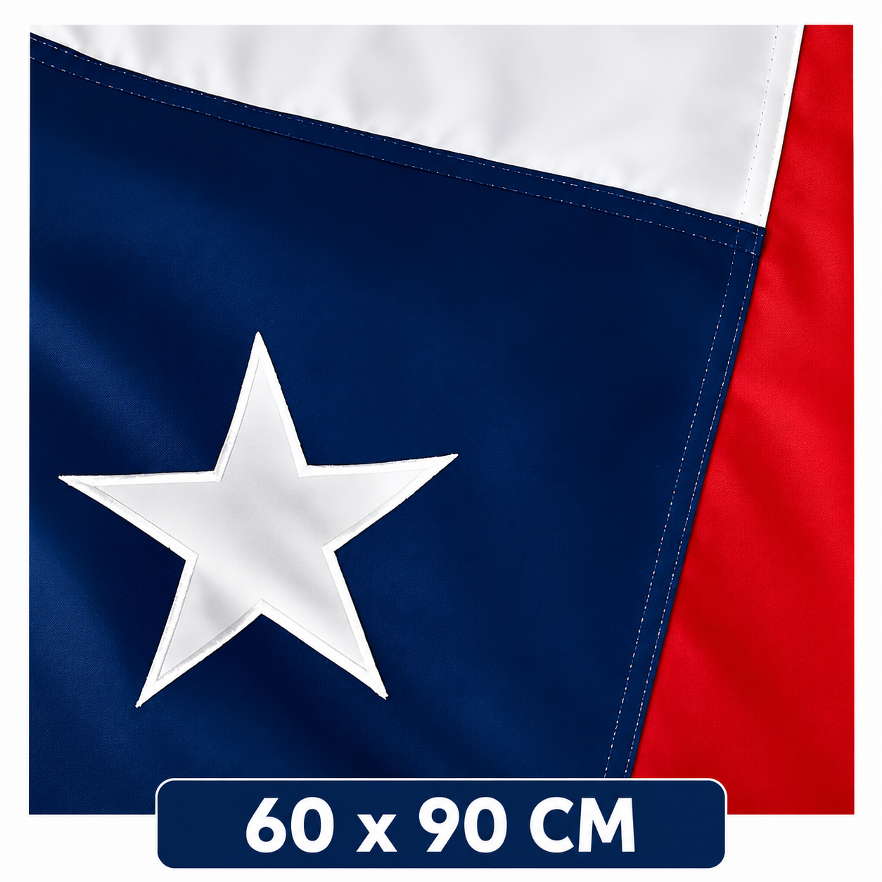 Bandera Chilena 60x90 Estrella Bordada
