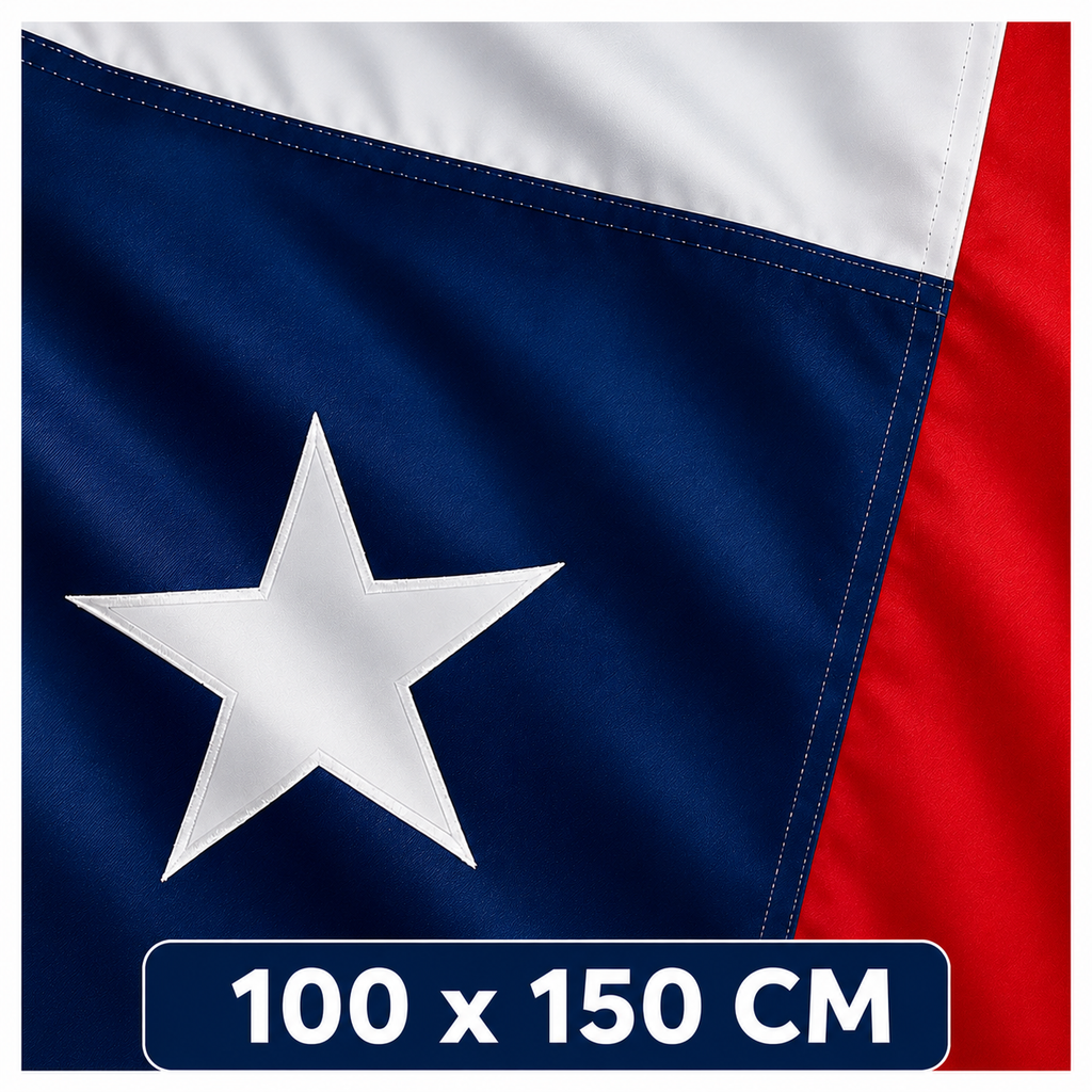 Bandera Chilena 100x150 Estrella Bordada