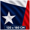 Bandera Chilena 120x180 Estrella Bordada